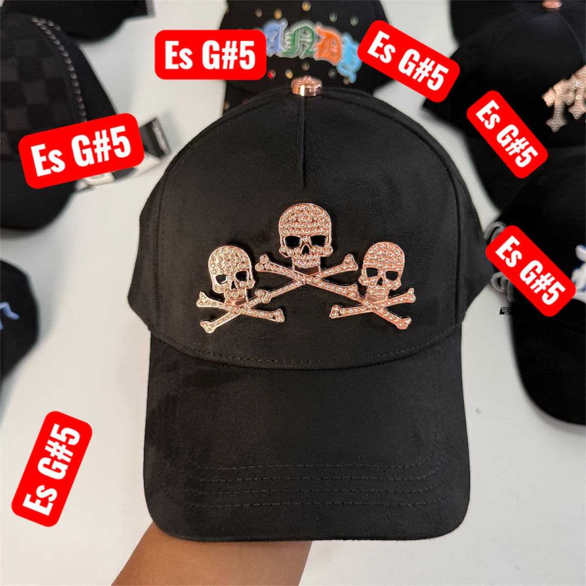 Barbas Hats Skulls Oro Rosa